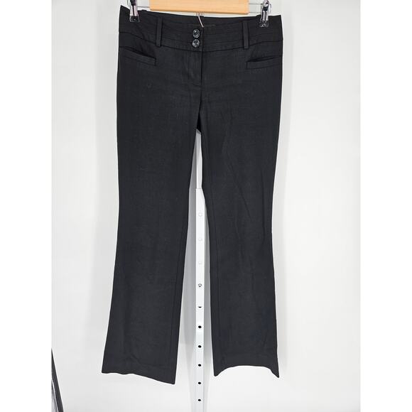 Y2K The Limited Women's Low Rise Black Button Closer Straight Leg Pant Size 0L - Picture 1 of 5